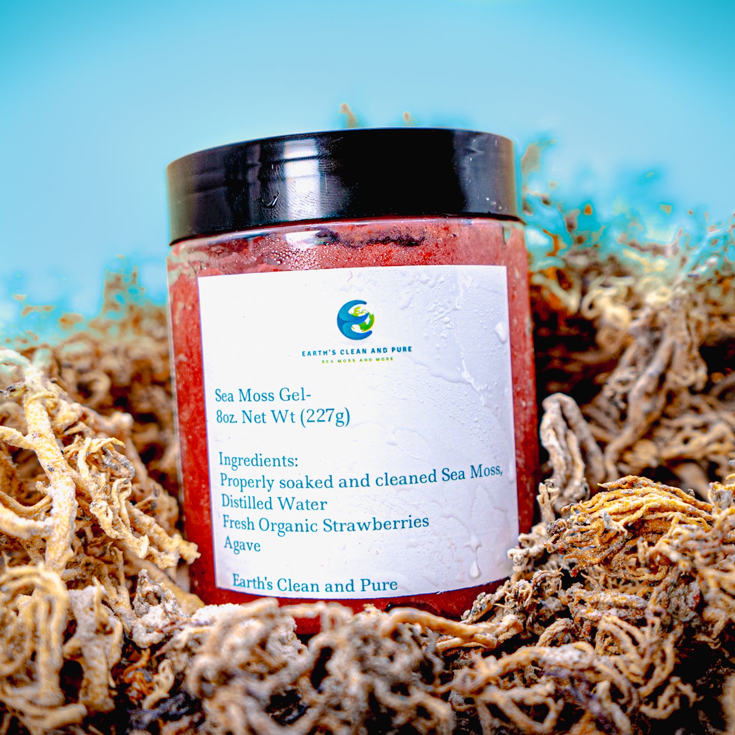 Strawberry Sea Moss Gel - Earth's Clean and Pure